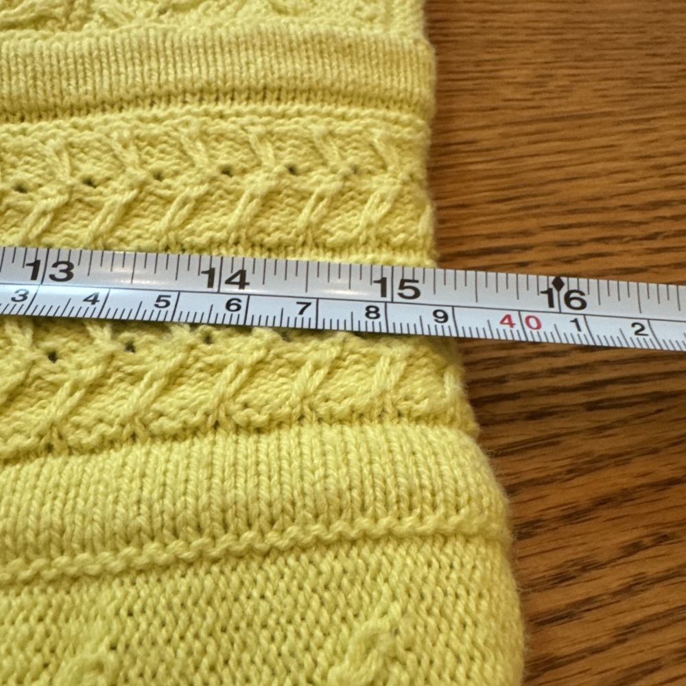 Haute Hippie Women's Crochet Knit Boho Maxi Dress L Neon Yellow Festival Beach - Picture 7 of 8